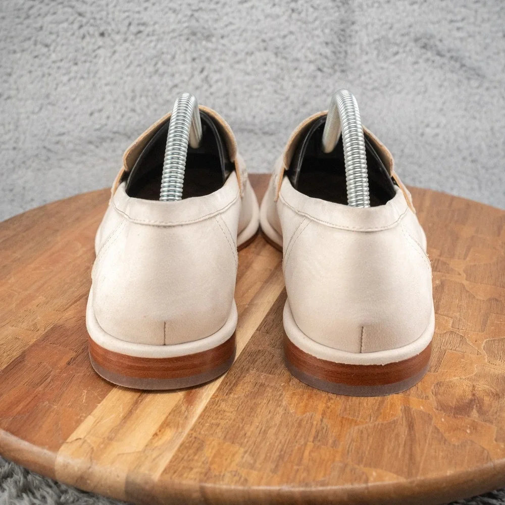 J. McLaughlin Concetta Loafer Shoes Suede Leather Natural Women's Size‎ 11M